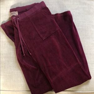 Juicy Couture velour track pants